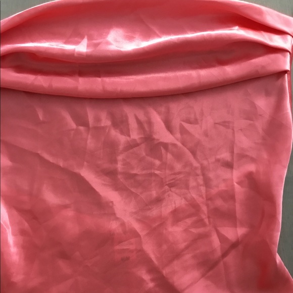 La Vie En Rose Pink / Pink Salmon Backless Halter Silky Satin Sleeping Tank Top - Picture 2 of 6